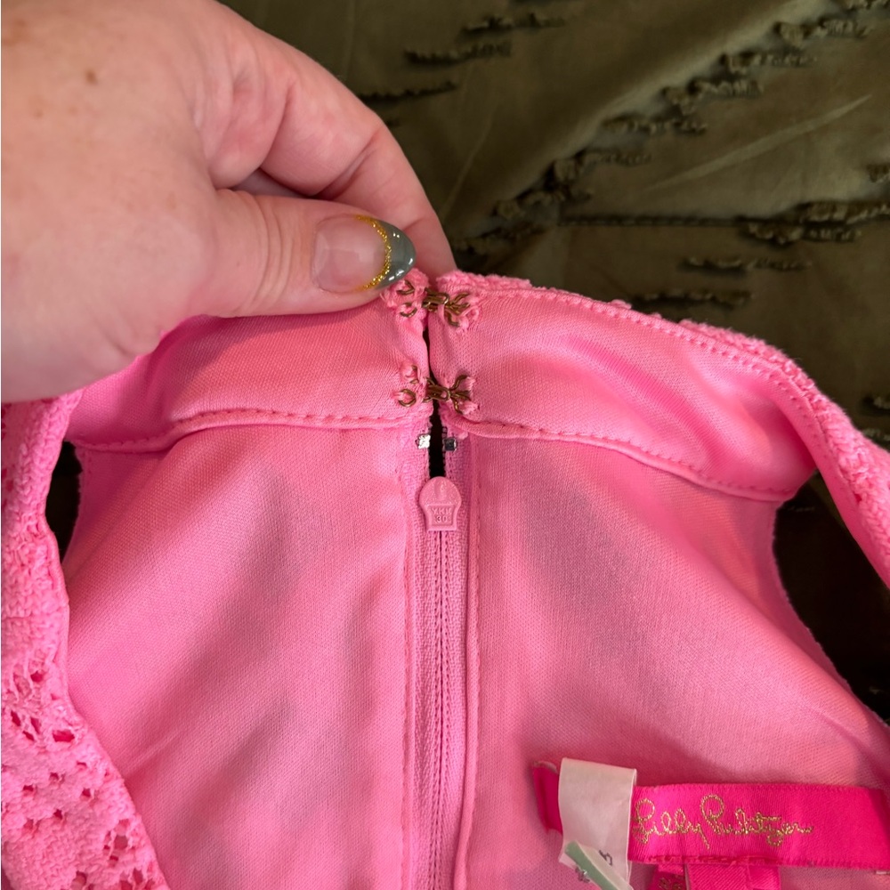 Lilly Pulitzer Pink Lace Tank Top - Picture 5 of 8